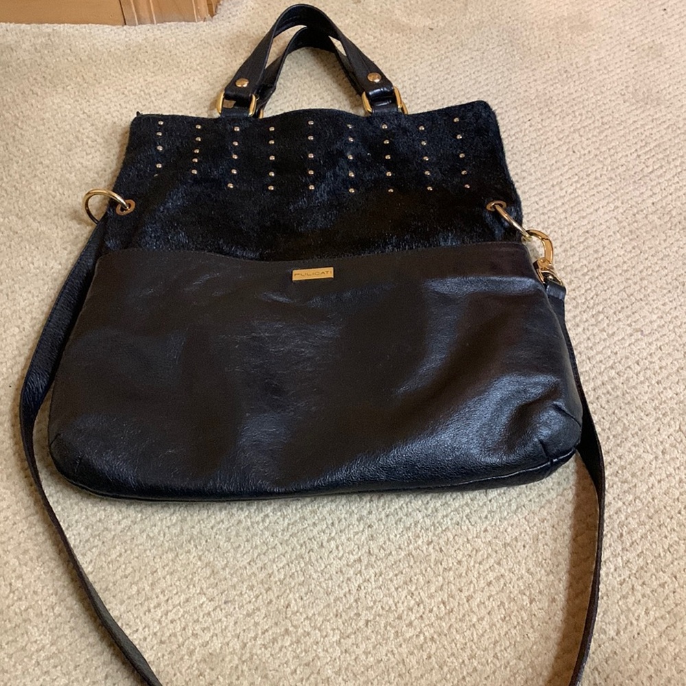 Pulicati Women's Designer Handbag Crossbody Leather Cow Hide Purse Italy